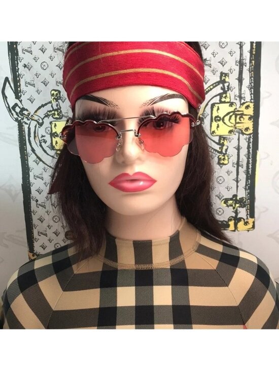 ?- New Authentic MIU MIU MU57U Irregular-Frame Sunglasses main image 4